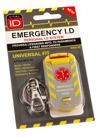 Picture of EMERGENCY ID UNIVERSAL FIT TAG WSID-05